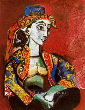 Jacqueline en traje turco 1955 Pablo Picasso Pinturas al óleo